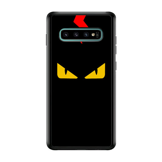 Fendi Monster Eyes Samsung Galaxy S10 Plus Case-Rubber White (2D Case)-Oxvistore