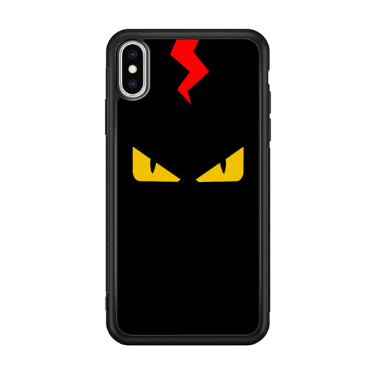 Fendi Monster Eyes iPhone X Case-Rubber White (2D Case)-Oxvistore