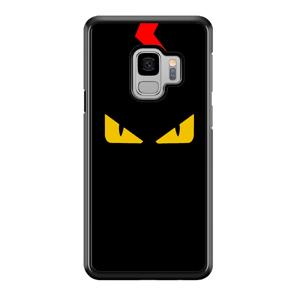 Fendi Monster Eyes Samsung Galaxy S9 Case-Rubber White (2D Case)-Oxvistore