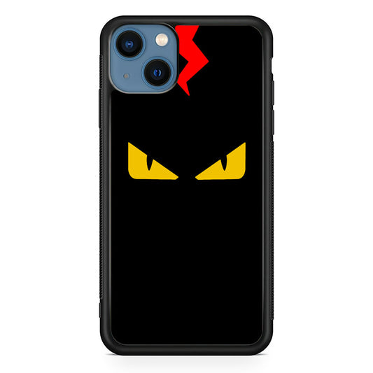 Fendi Monster Eyes iPhone 14 Case-Rubber White (2D Case)-Oxvistore