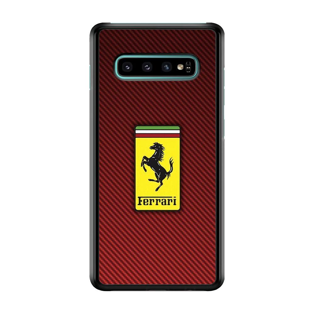 Ferrari Bloodshot Fiber Samsung Galaxy S10 Case-Oxvistore