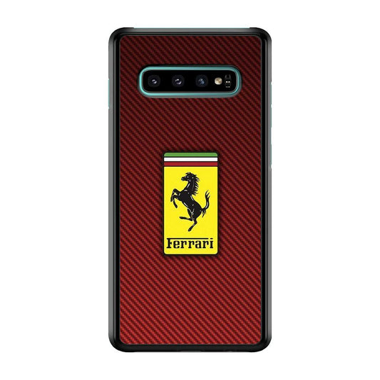 Ferrari Bloodshot Fiber Samsung Galaxy S10 Case-Oxvistore