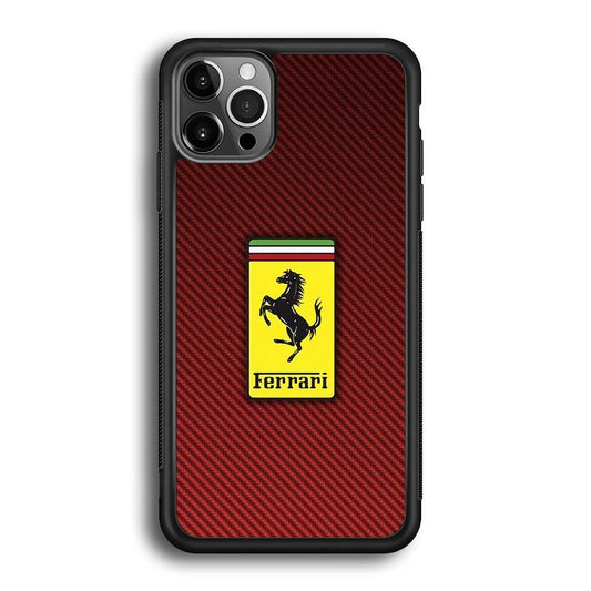 Ferrari Bloodshot Fiber iPhone 12 Pro Max Case-Oxvistore