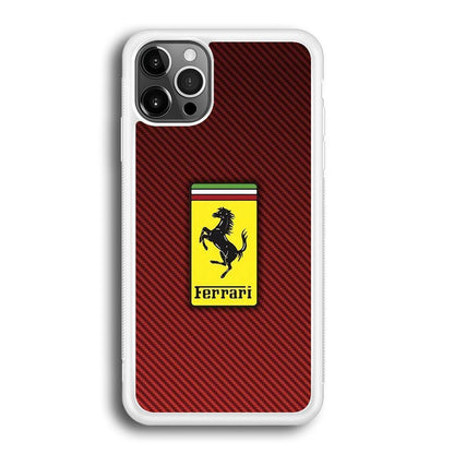 Ferrari Bloodshot Fiber iPhone 12 Pro Case-Oxvistore