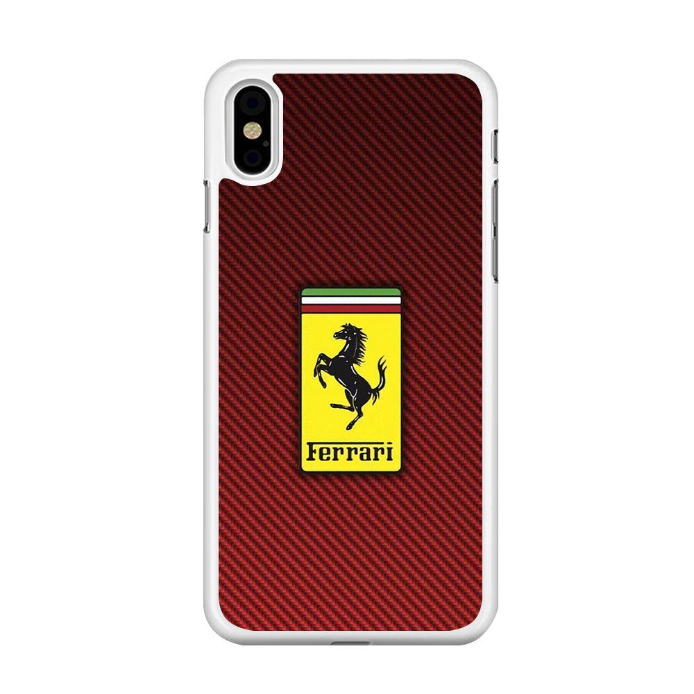 Ferrari Bloodshot Fiber iPhone X Case-Oxvistore