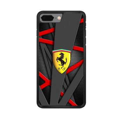 Ferrari Bold Red and Black iPhone 7 Plus Case-Oxvistore