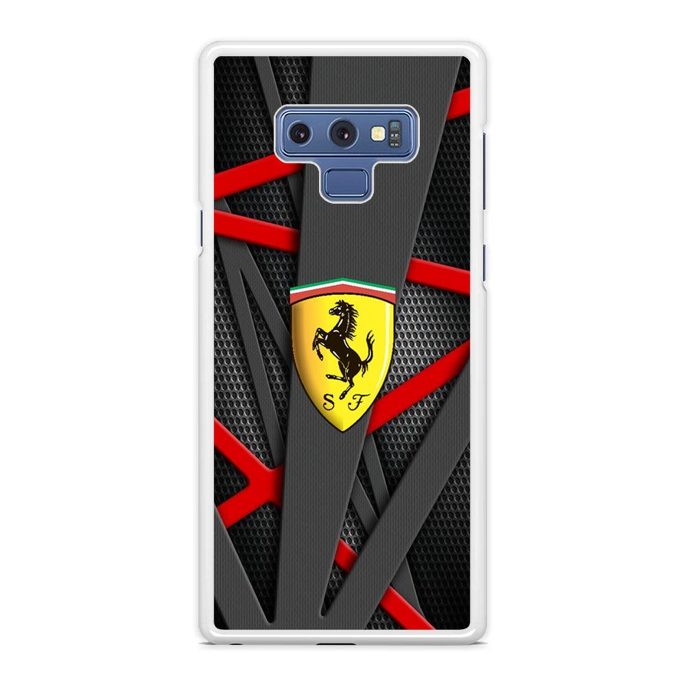 Ferrari Bold Red and Black Samsung Galaxy Note 9 Case-Oxvistore