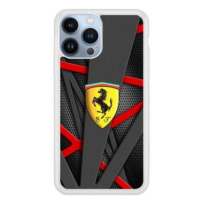 Ferrari Bold Red and Black iPhone 13 Pro Case-Oxvistore