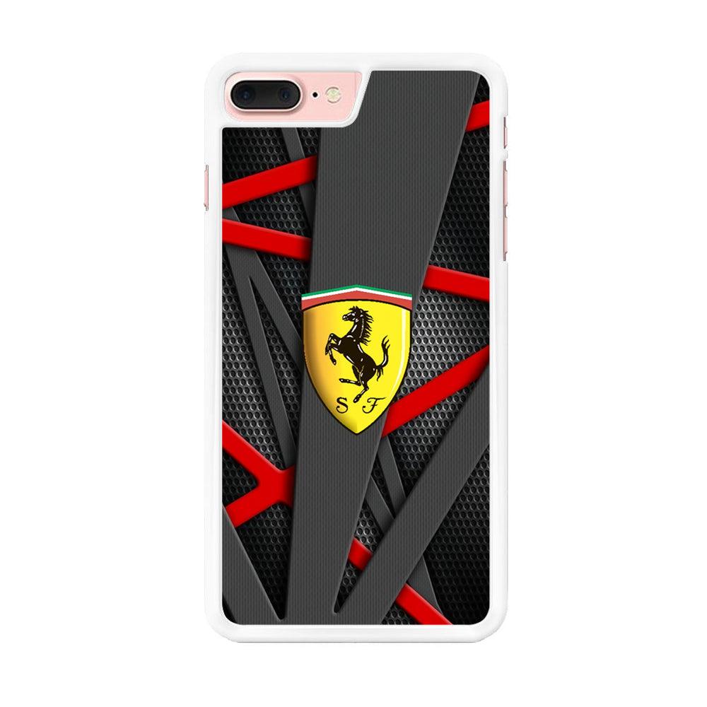 Ferrari Bold Red and Black iPhone 7 Plus Case-Oxvistore