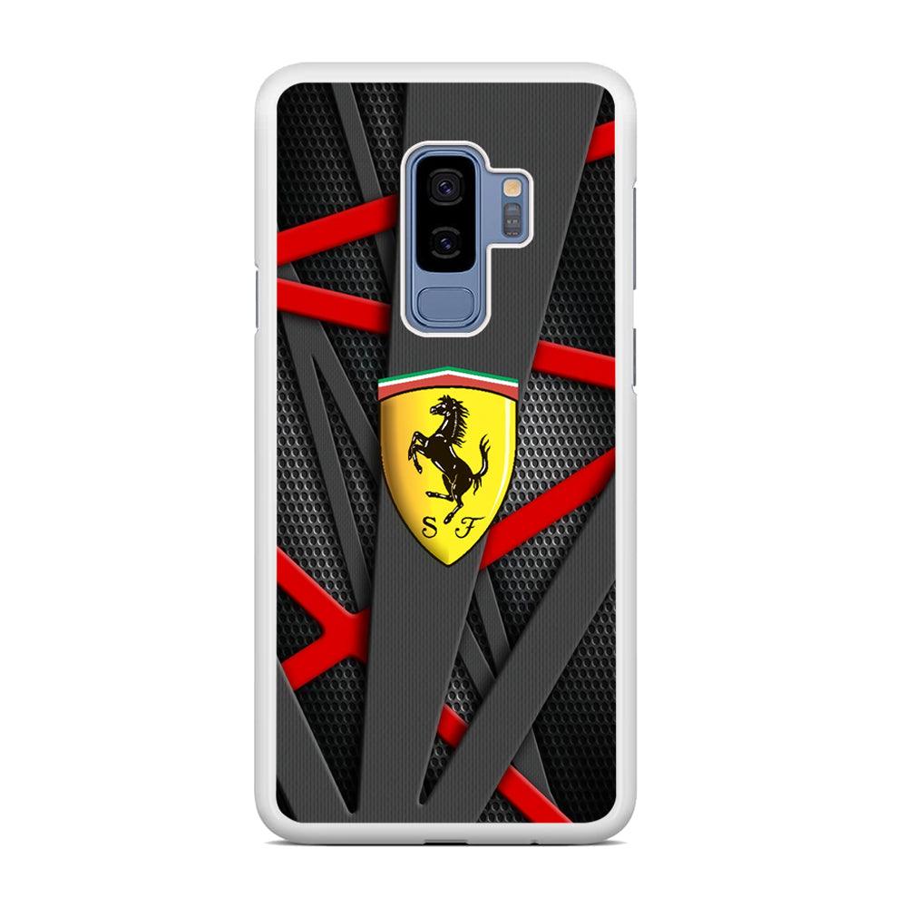 Ferrari Bold Red and Black Samsung Galaxy S9 Plus Case-Oxvistore