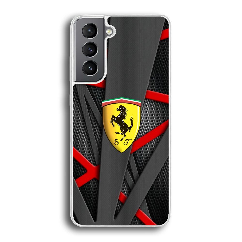 Ferrari Bold Red and Black Samsung Galaxy S21 Plus Case-Oxvistore