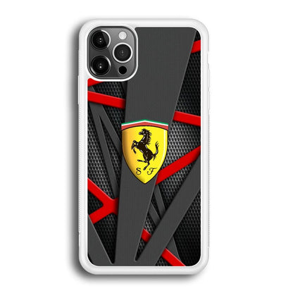 Ferrari Bold Red and Black iPhone 12 Pro Case-Oxvistore