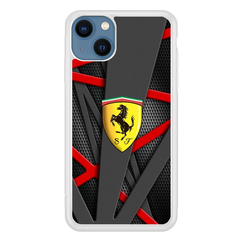 Ferrari Bold Red and Black iPhone 15 Plus Case-Oxvistore