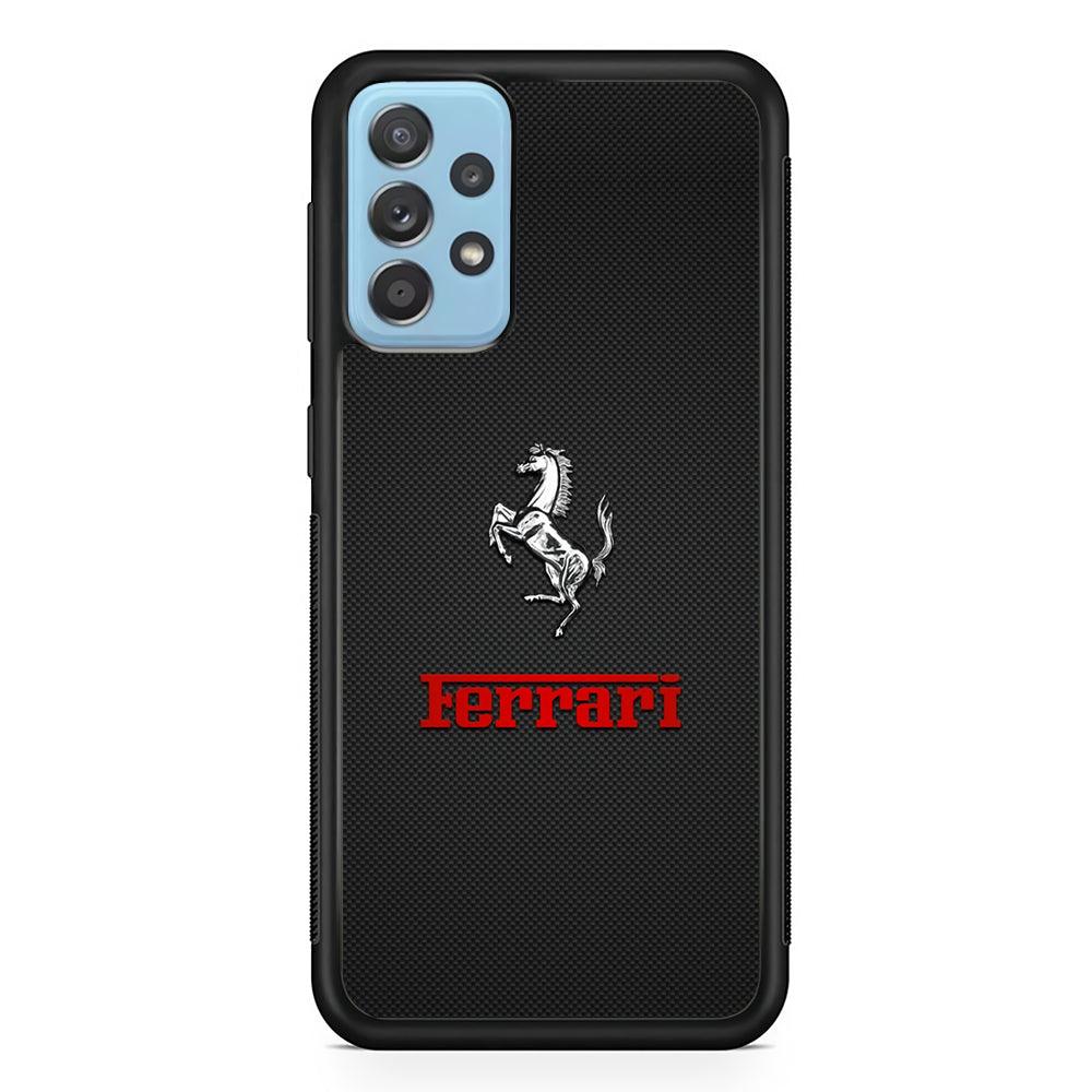 Ferrari Honour of Tradition Samsung Galaxy A72 Case-Rubber Black (2D Case)-Oxvistore