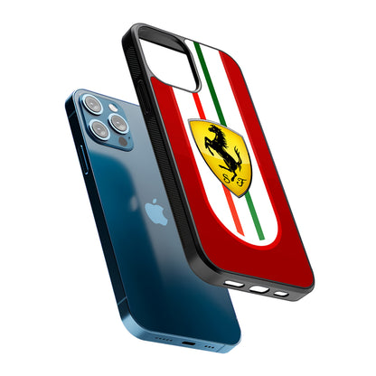 Ferrari Logo Red 2D Rubber Phone Case-Oxvistore