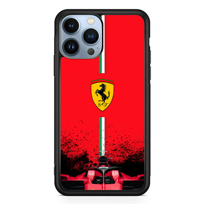 Ferrari Luxury Car Logo 2D Rubber Phone Case-Black-Oxvistore