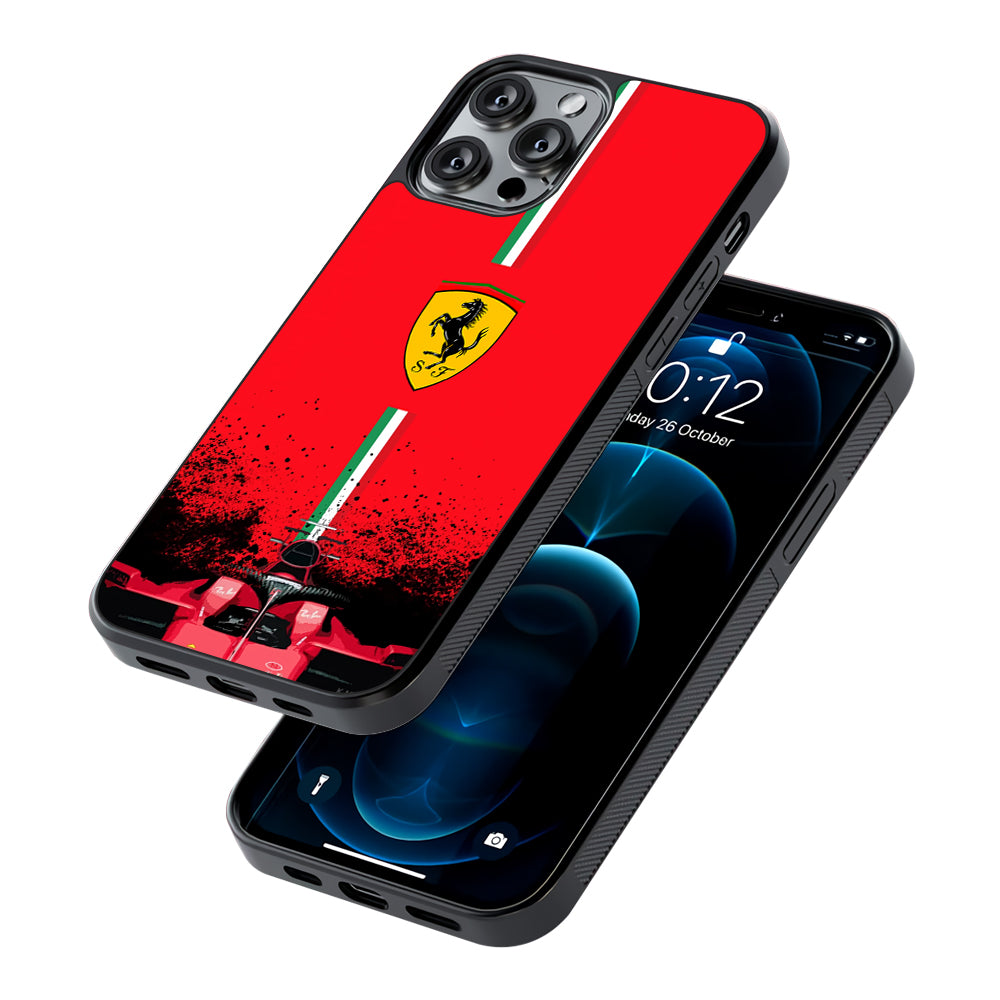 Ferrari Luxury Car Logo 2D Rubber Phone Case-Oxvistore