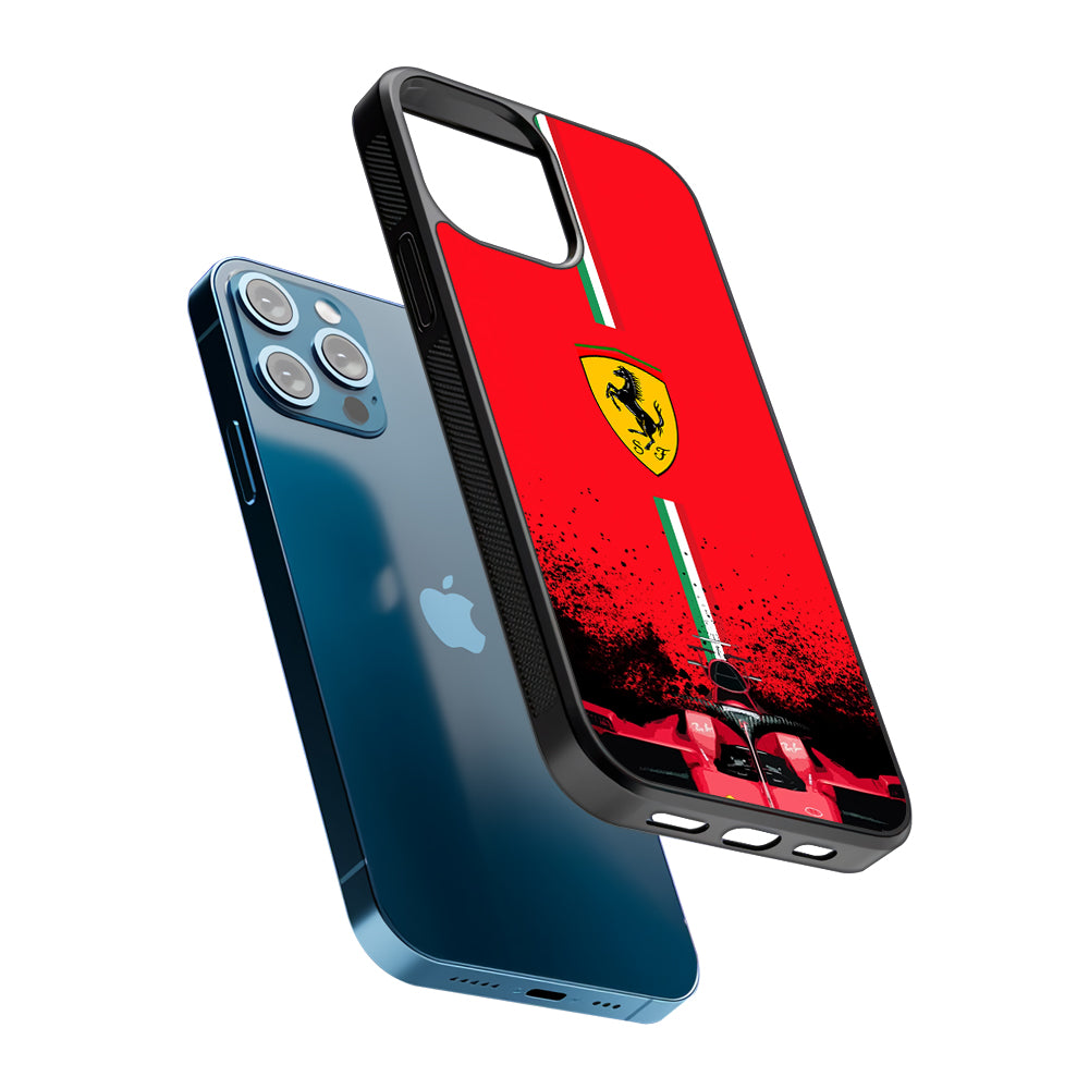Ferrari Luxury Car Logo 2D Rubber Phone Case-Oxvistore