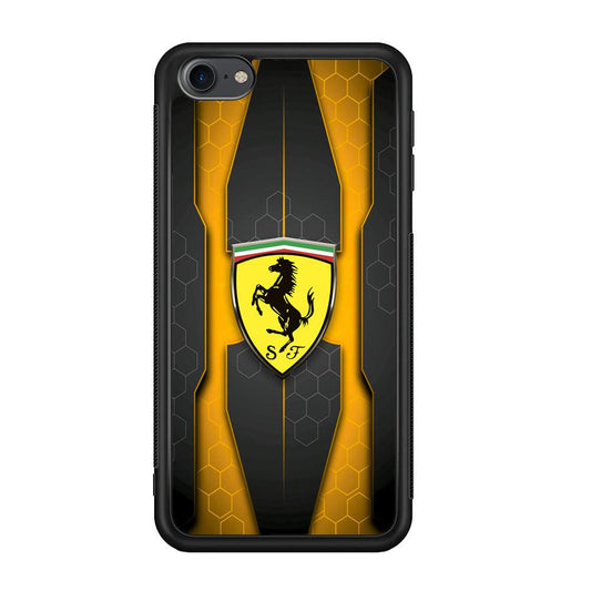 Ferrari Sweet Futuristic Shapes iPod Touch 6 Case-Rubber Black (2D Case)-Oxvistore