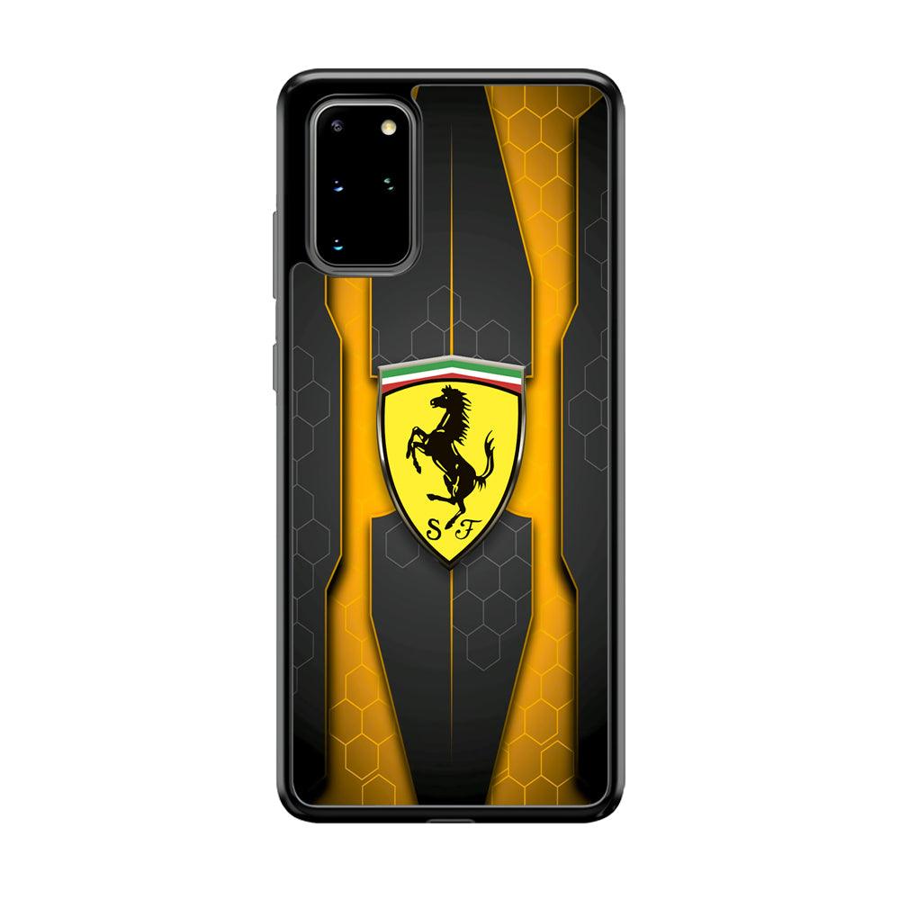 Ferrari Sweet Futuristic Shapes Samsung Galaxy S20 Plus Case-Rubber Black (2D Case)-Oxvistore