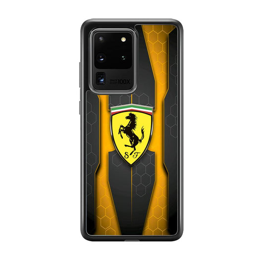Ferrari Sweet Futuristic Shapes Samsung Galaxy S20 Ultra Case-Rubber Black (2D Case)-Oxvistore