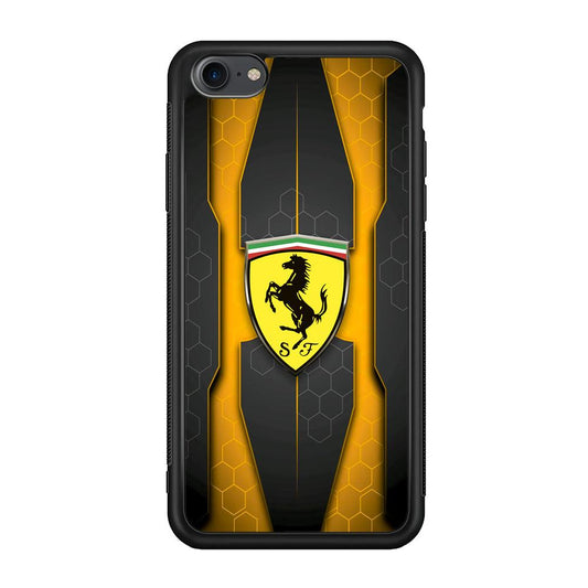Ferrari Sweet Futuristic Shapes iPhone 7 Case-Rubber Black (2D Case)-Oxvistore