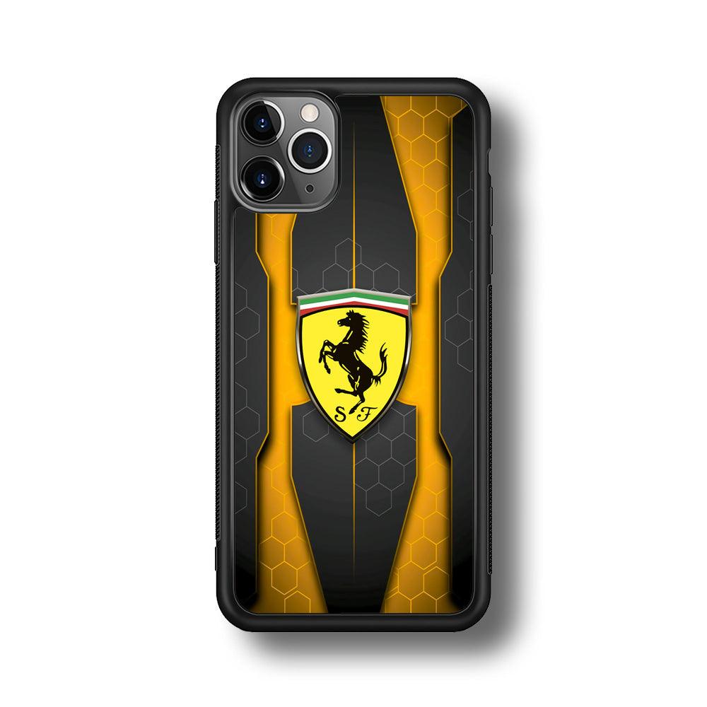 Ferrari Sweet Futuristic Shapes iPhone 11 Pro Case-Rubber Black (2D Case)-Oxvistore