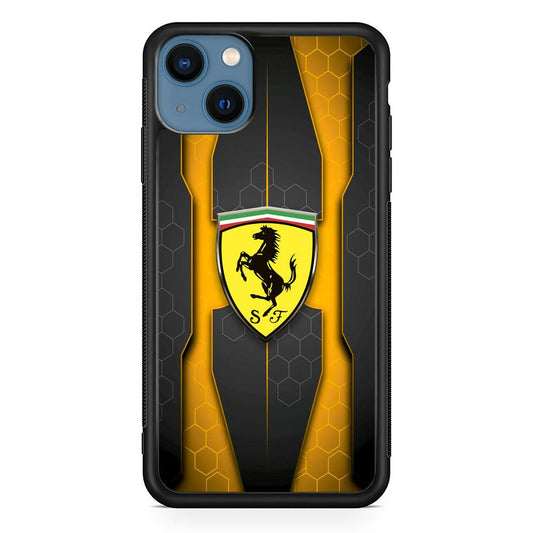 Ferrari Sweet Futuristic Shapes iPhone 15 Case-Rubber Black (2D Case)-Oxvistore