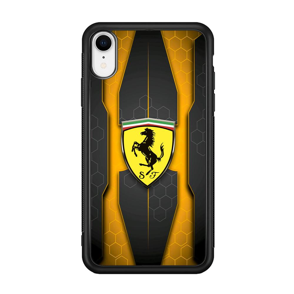 Ferrari Sweet Futuristic Shapes iPhone XR Case-Rubber Black (2D Case)-Oxvistore