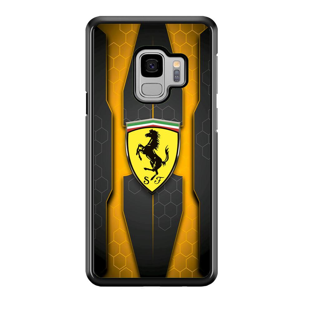 Ferrari Sweet Futuristic Shapes Samsung Galaxy S9 Case-Rubber Black (2D Case)-Oxvistore