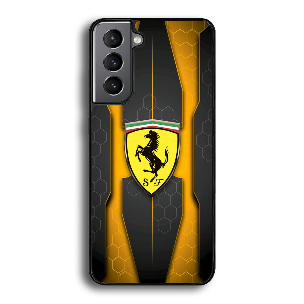 Ferrari Sweet Futuristic Shapes Samsung Galaxy S24 Case-Rubber Black (2D Case)-Oxvistore