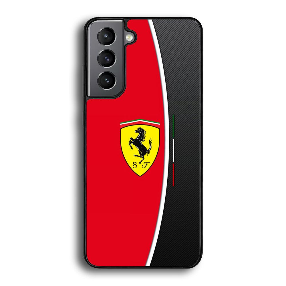 Ferrari The Horse Power Samsung Galaxy S24 Plus Case-Rubber Black (2D Case)-Oxvistore