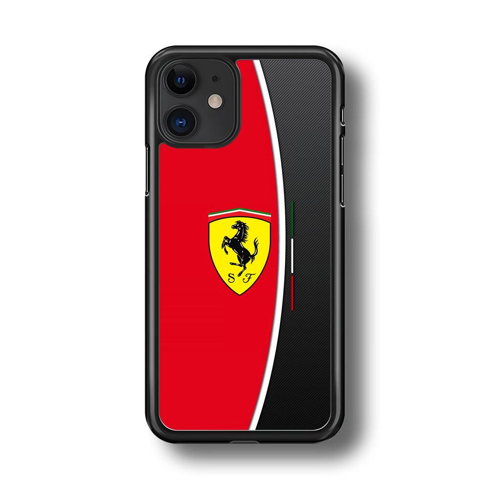 Ferrari The Horse Power iPhone 11 Case-Rubber Black (2D Case)-Oxvistore