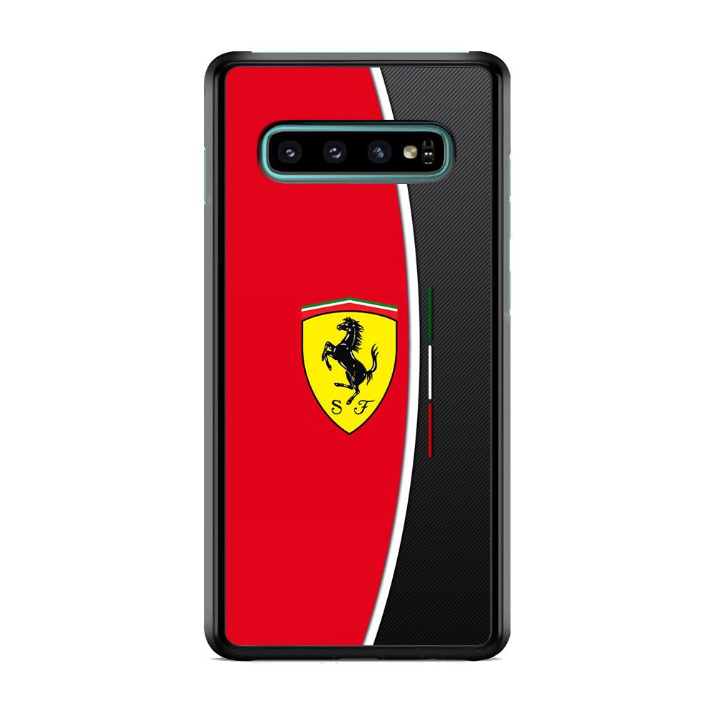 Ferrari The Horse Power Samsung Galaxy S10 Plus Case-Rubber Black (2D Case)-Oxvistore