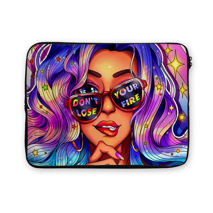 Fiery Woman Pop Art Laptop Sleeve Protective Cover