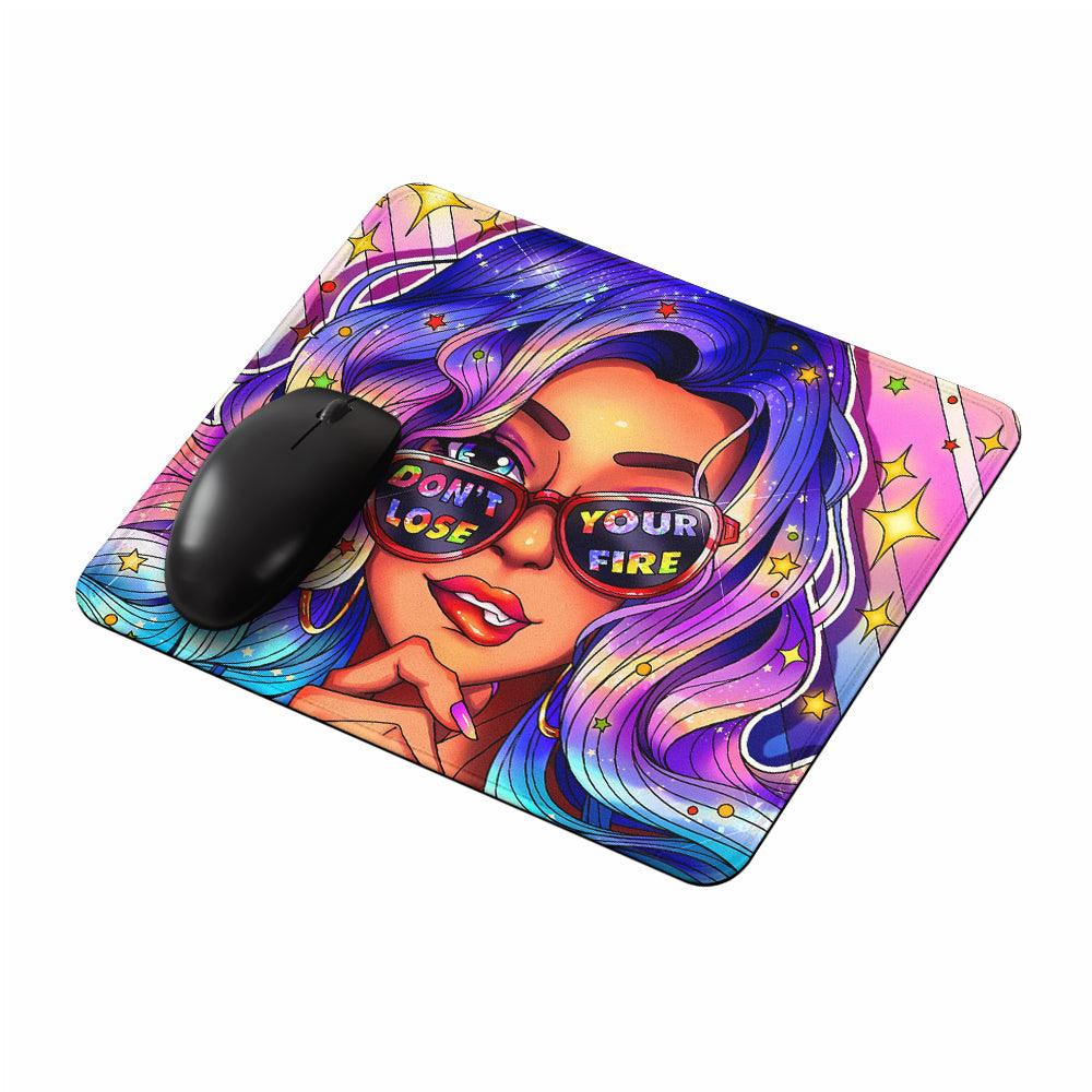 Fiery Woman Pop Art Mouse Pads-Oxvistore