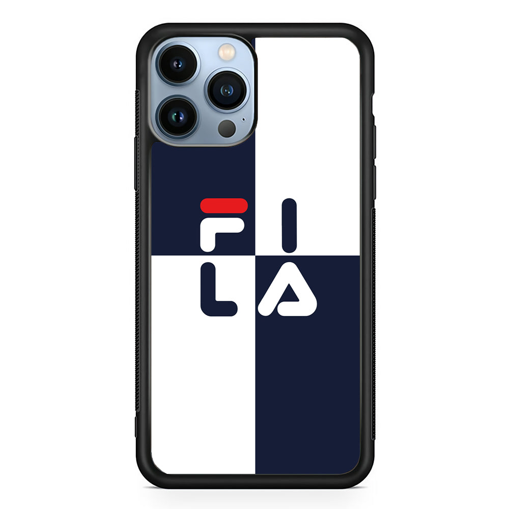 Fila Box Word 2D Rubber Phone Case-Black-Oxvistore