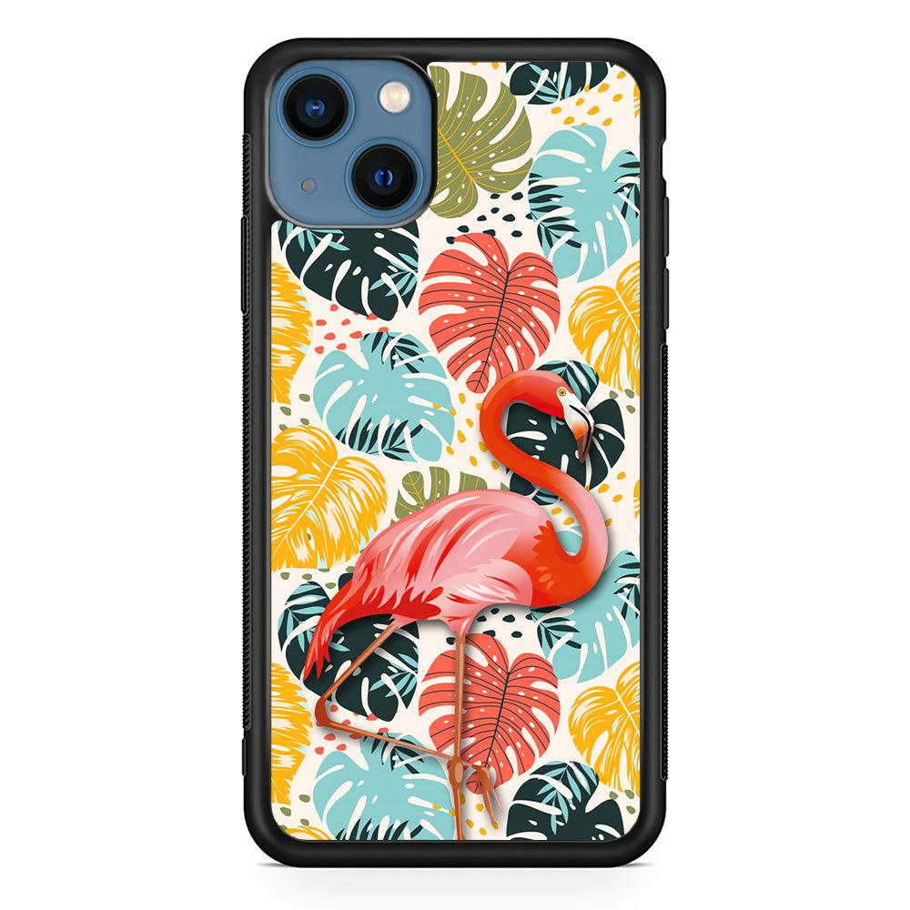 Flamingo Stand in Beauty iPhone 14 Plus Case-Rubber Black (2D Case)-Oxvistore