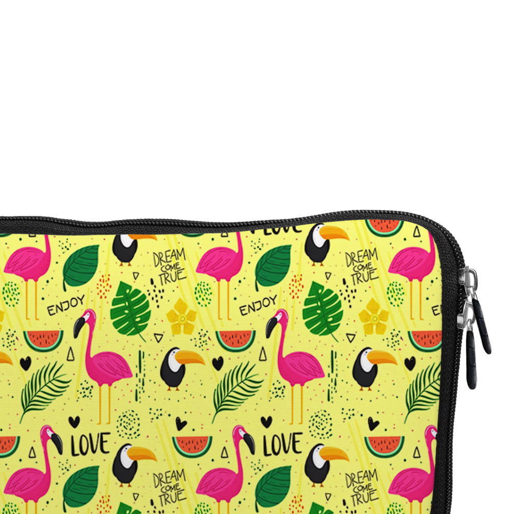 Flamingo Summer Tropical Laptop Sleeve Protective Cover