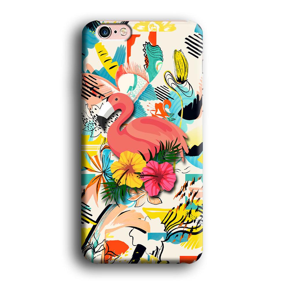 Flamingo Perch on Flower iPhone 6 | 6s Case-Oxvistore