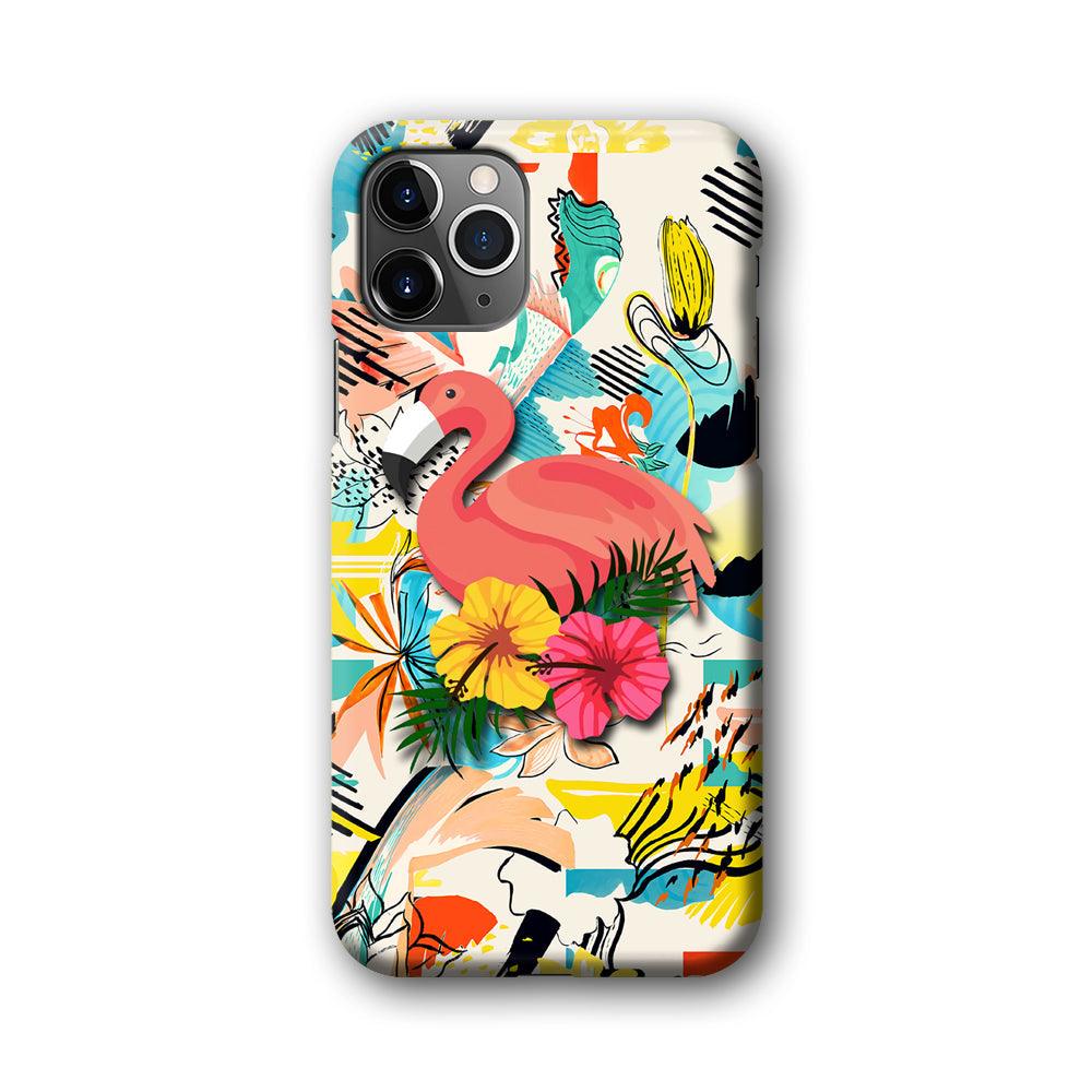 Flamingo Perch on Flower iPhone 11 Pro Max Case-Oxvistore