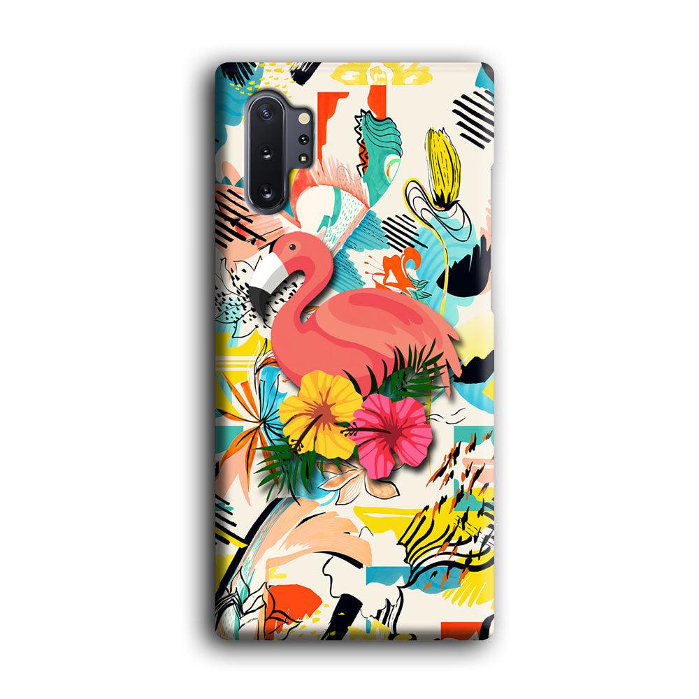 Flamingo Perch on Flower Samsung Galaxy Note 10 Plus Case-Oxvistore