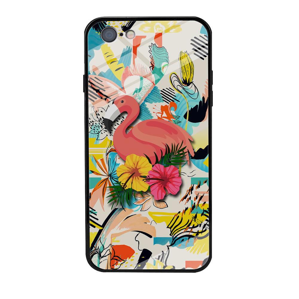 Flamingo Perch on Flower iPhone 6 | 6s Case-Oxvistore