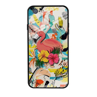 Flamingo Perch on Flower iPhone 6 | 6s Case-Oxvistore