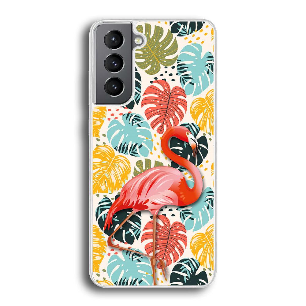 Flamingo Stand in Beauty Samsung Galaxy S21 Plus Case-Oxvistore