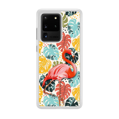 Flamingo Stand in Beauty Samsung Galaxy S20 Ultra Case-Oxvistore