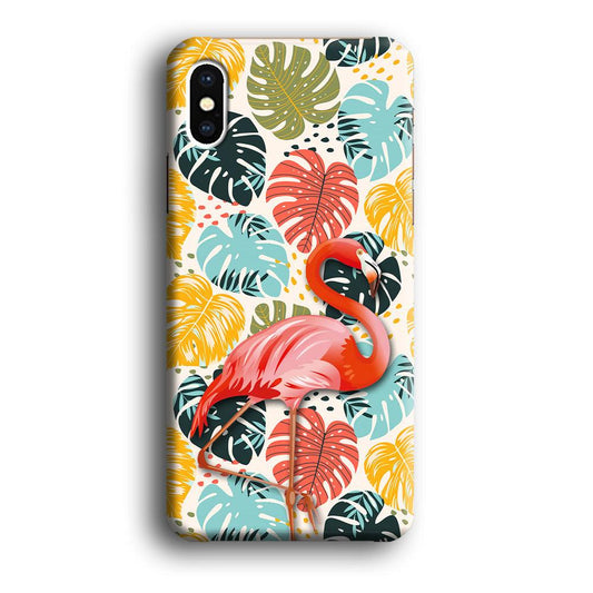 Flamingo Stand in Beauty iPhone X Case-Oxvistore