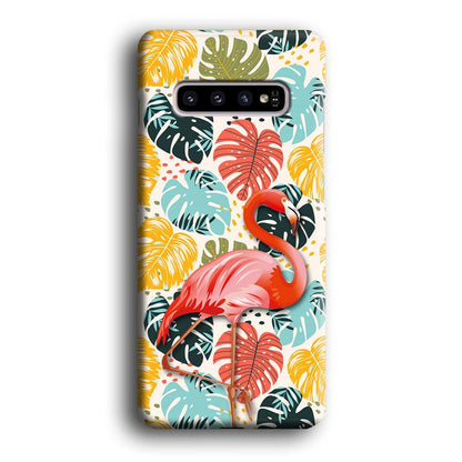 Flamingo Stand in Beauty Samsung Galaxy S10 Plus Case-Oxvistore