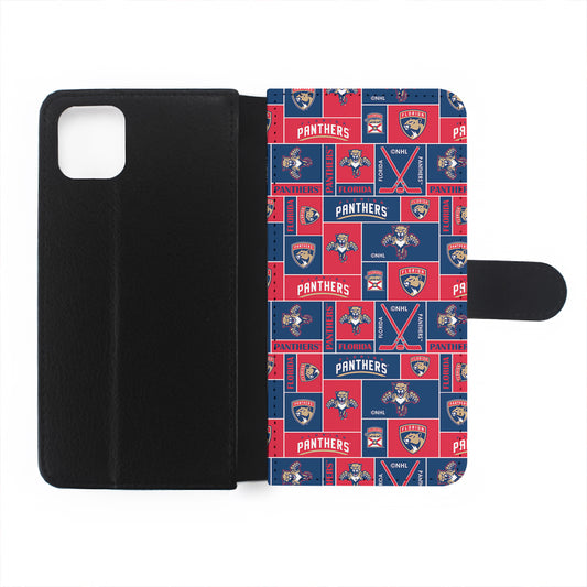 Florida Panthers Pattern Flip Wallet Phone Case