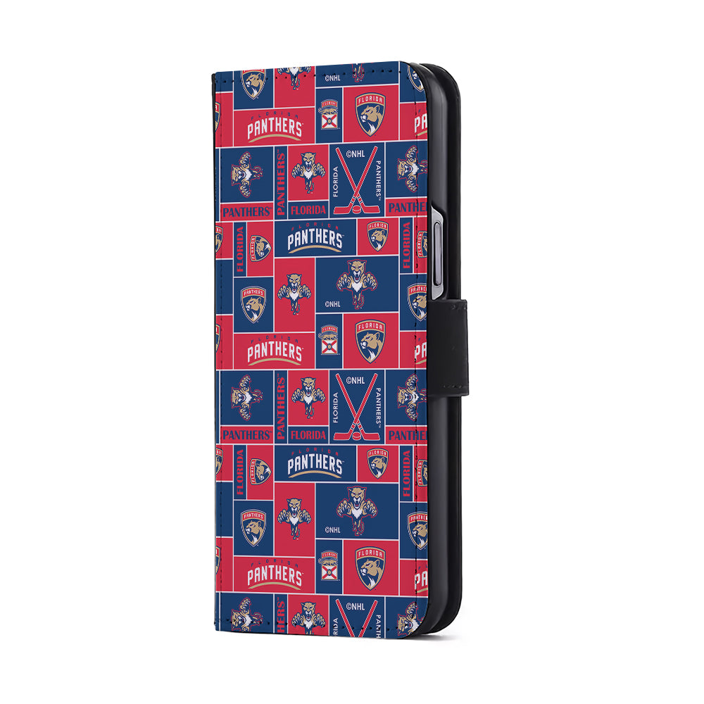 Florida Panthers Pattern Flip Wallet Phone Case